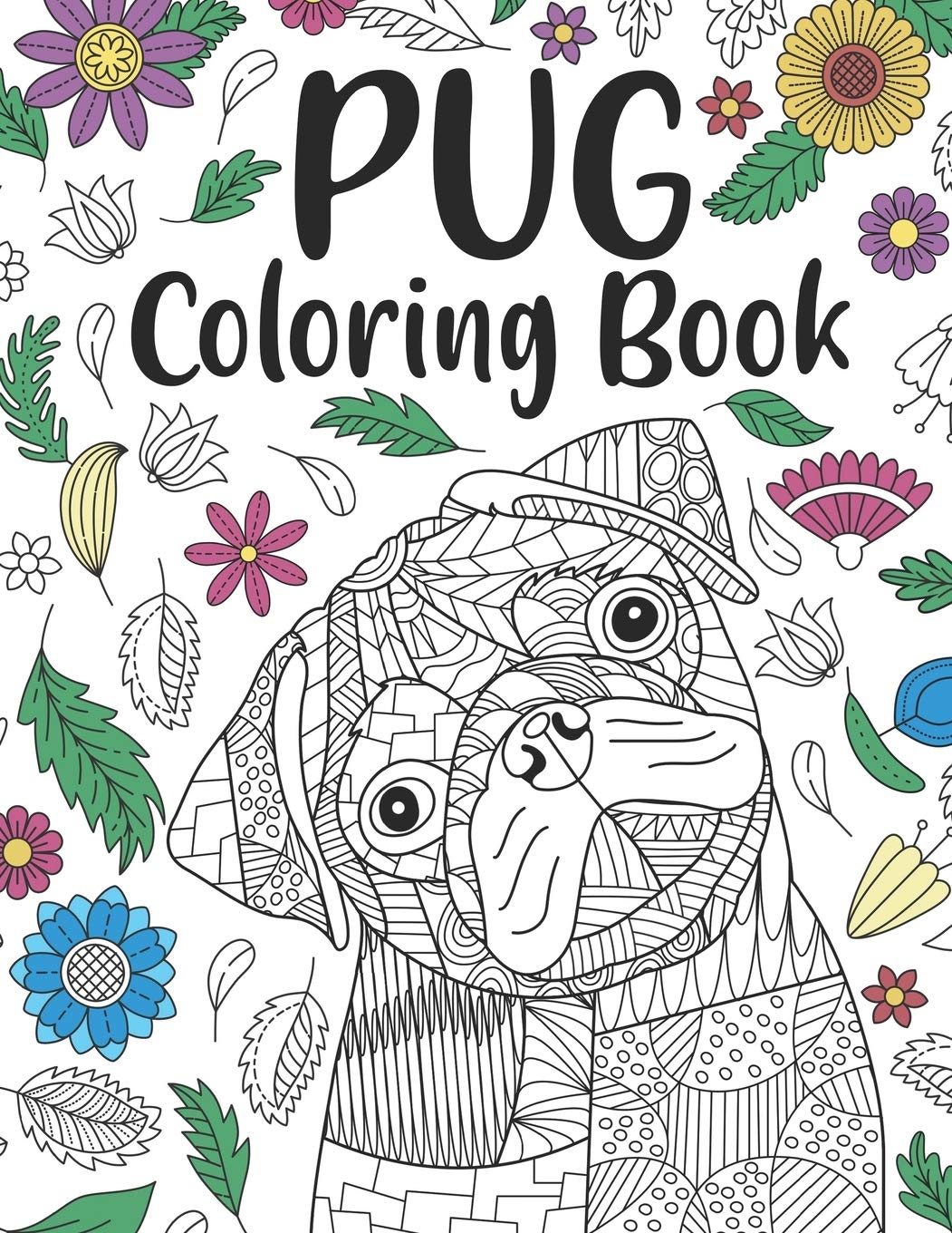 A Cute Adult Coloring Books for Pug Parents