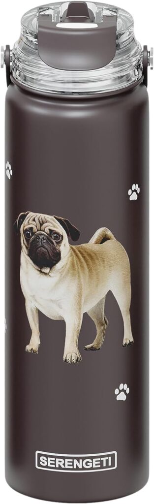 Pug Stainless Steel Water Bottle 24 Oz