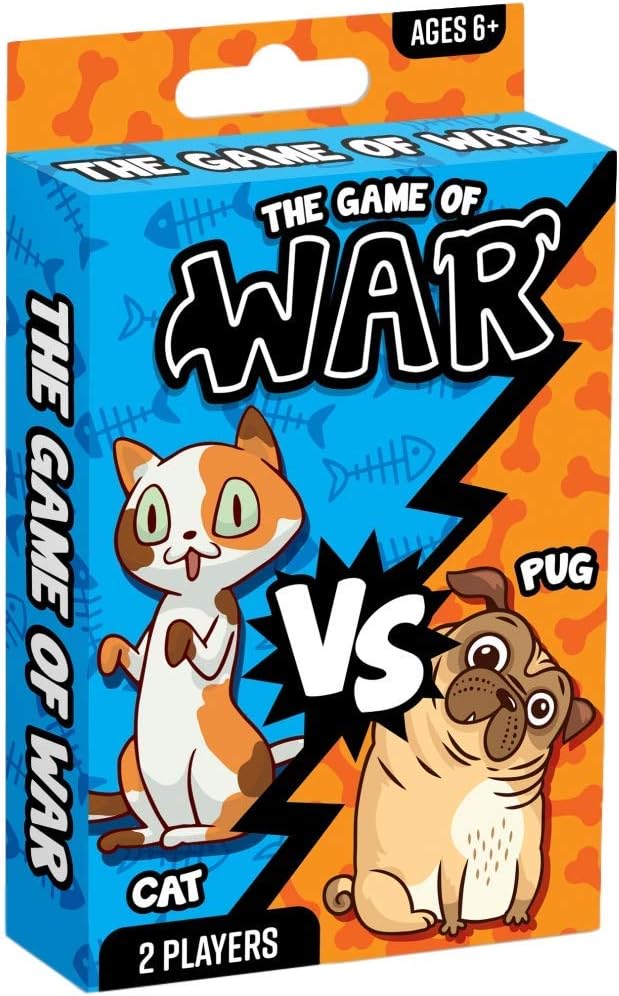 War Card Game for Kids - Cat vs Pug