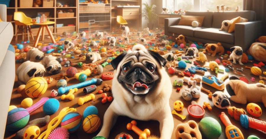 Do Pugs Chew - Rotating Toys to Combat Boredom