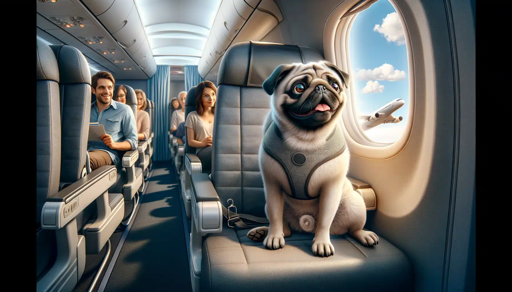 can pugs travel on plane