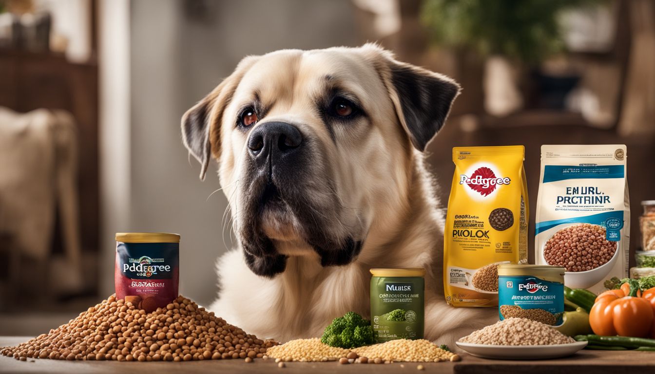 Can Pugs Eat Pedigree? A pile of high-quality ingredients used in Pedigree dog food.